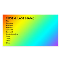 rainbow business card. M.