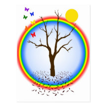 Rainbow Butterflies Post Cards