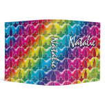 Rainbow Butterfly 80s style Binder 2 inch