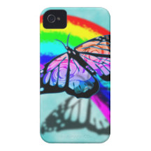 Rainbow Butterfly Case-Mate iPhone 4 Case