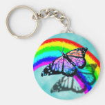 Rainbow Butterfly Key Chain