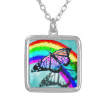Rainbow Butterfly Pendants