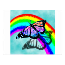Rainbow Butterfly Post Cards