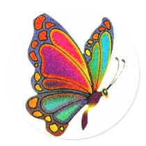 Rainbow Butterfly Stickers