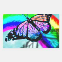 Rainbow Butterfly Sticker