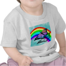 Rainbow Butterfly T Shirts
