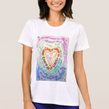 Rainbow Cancer Heart T-shirt (front)