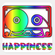 Rainbow Cassette Happiness sticker