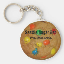 Rainbow chocolate Chip Cookie Key Chain