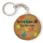 Rainbow chocolate Chip Cookie Key Chain