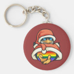 Rainbow Christmas Penguin Keychain