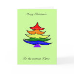 Rainbow Christmas tree card