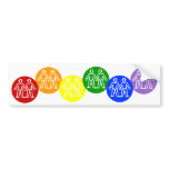 RAINBOW CIRCLES BUMPER STICKER