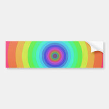 Rainbow circles bumper sticker