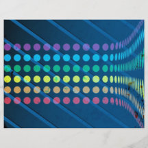 Rainbow Circles Layout over Blue Metal Flyer Design