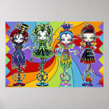 Rainbow Circus Pixie Stick Freaks Poster
