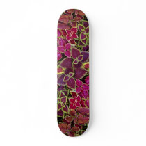 Rainbow coleus skate board deck