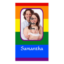 Rainbow colored business card template