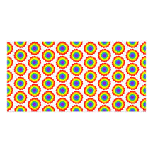 Rainbow Colour Flower Pattern. Customized Photo Card