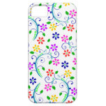 Rainbow-Coloured Floral Design Phone Cover