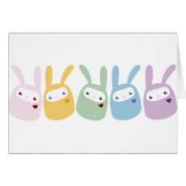 Rainbow Coloured Gumdrop Bunnies Card