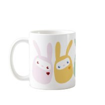 Rainbow Coloured Gumdrop Bunnies Mug