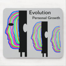 Rainbow coloured heads evolving mousemat