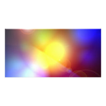 Rainbow Coloured Lens Flare Photo Greeting Card