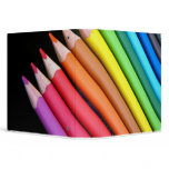 Rainbow coloured pencils binder school folders