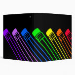 Rainbow Coloured Pencils Designed Binder