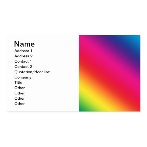Rainbow Colours Business Card