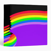 Rainbow Colours Designed Binder