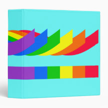 Rainbow Colours Designed Binders