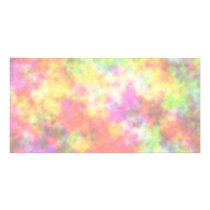 Rainbow Colours. Pretty, Colourful Clouds. Photo Card Template