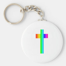Rainbow Cross Keychains