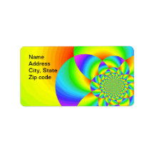 Rainbow designed label