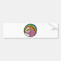 Rainbow Dog Bumper Sticker