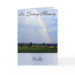 Rainbow Dog Memorial Photo Card
