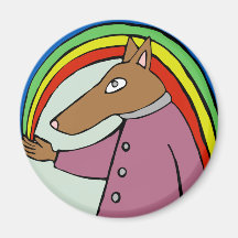 Rainbow Dog Refrigerator Magnets