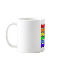 Rainbow Dyslexic Coffee Mugs