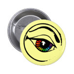 Rainbow Eye Pinback Buttons