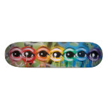 Rainbow Eyez Drip Skate Board