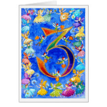 Rainbow Fairy Happy Third Birthday Greeting Cards