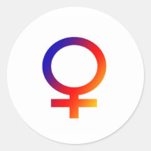 Rainbow Female Symbol Sticker