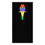 Rainbow Finch Bird. Gouldian Finch. Photo Card Template