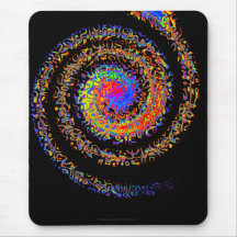Rainbow Fireball Swirl (1) Mouse Pads