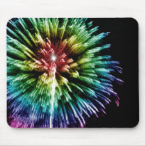 Rainbow fireworks mousepad