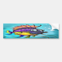 Rainbow Fish Bumper Sticker