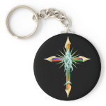 Rainbow Fish-Cross_2 Keychain