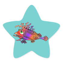 Rainbow Fish Star Sticker